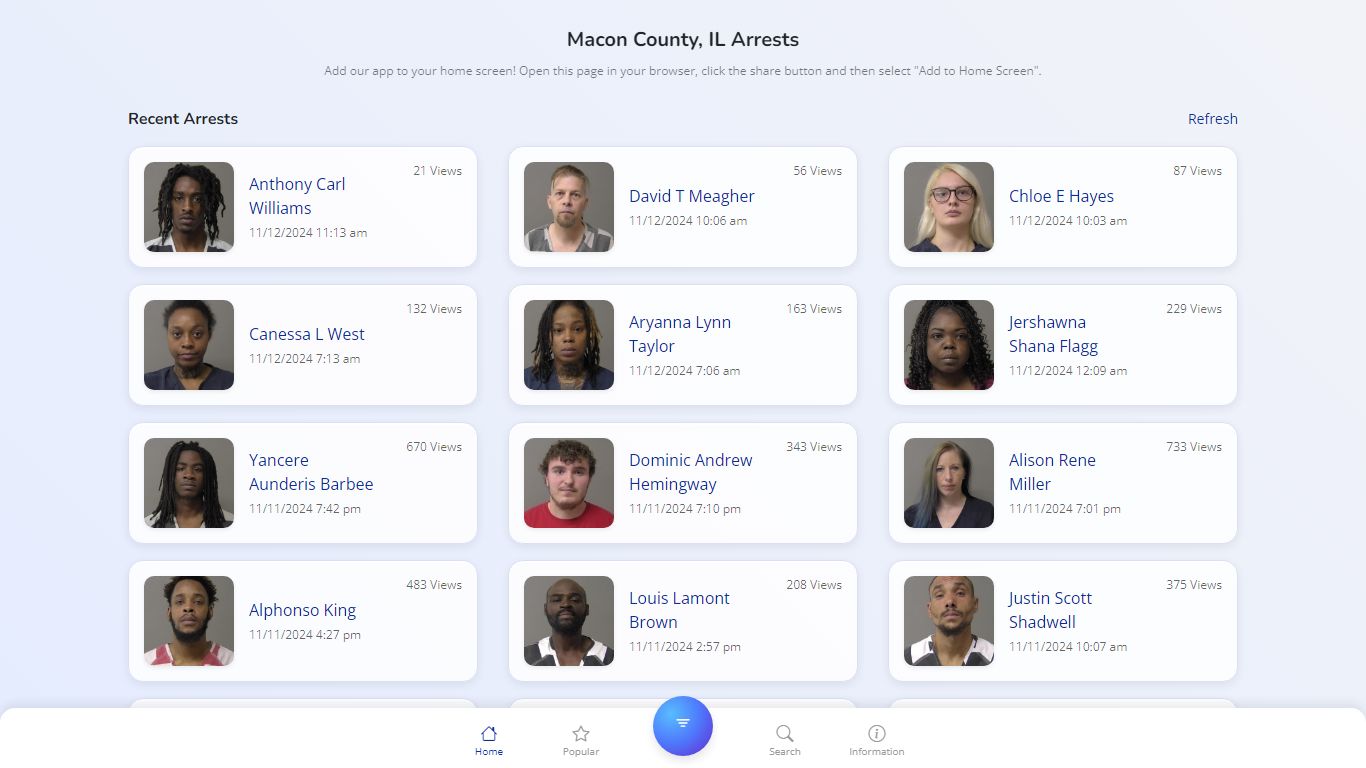 Macon County, IL Arrests - Public Jail Records